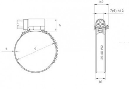 Хомут для трубы DN42.4 с держателем AISI 304