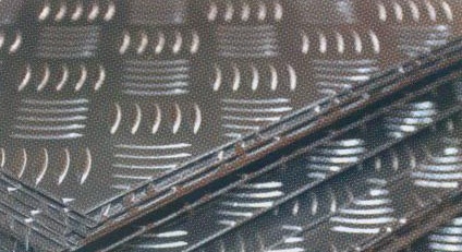 Лист рифленый нержавеющий ромб, сталь AISI 304, 1000×2000×3 мм